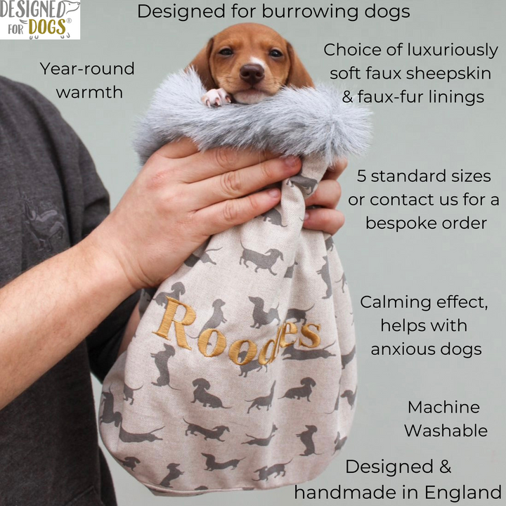 Natural Dachshund Snuggle Sacks