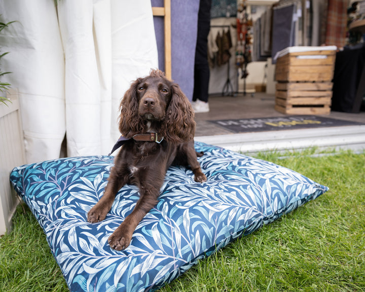 William Morris Teal Blue Willow Bough Pillow Dog Beds