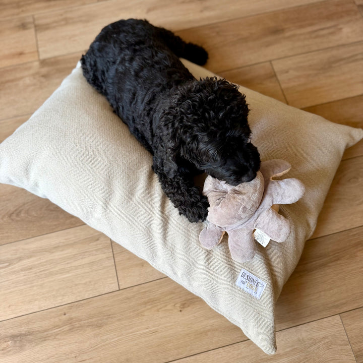 Latte Tweed Pillow Dog Beds