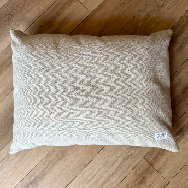 Latte Tweed Pillow Dog Beds