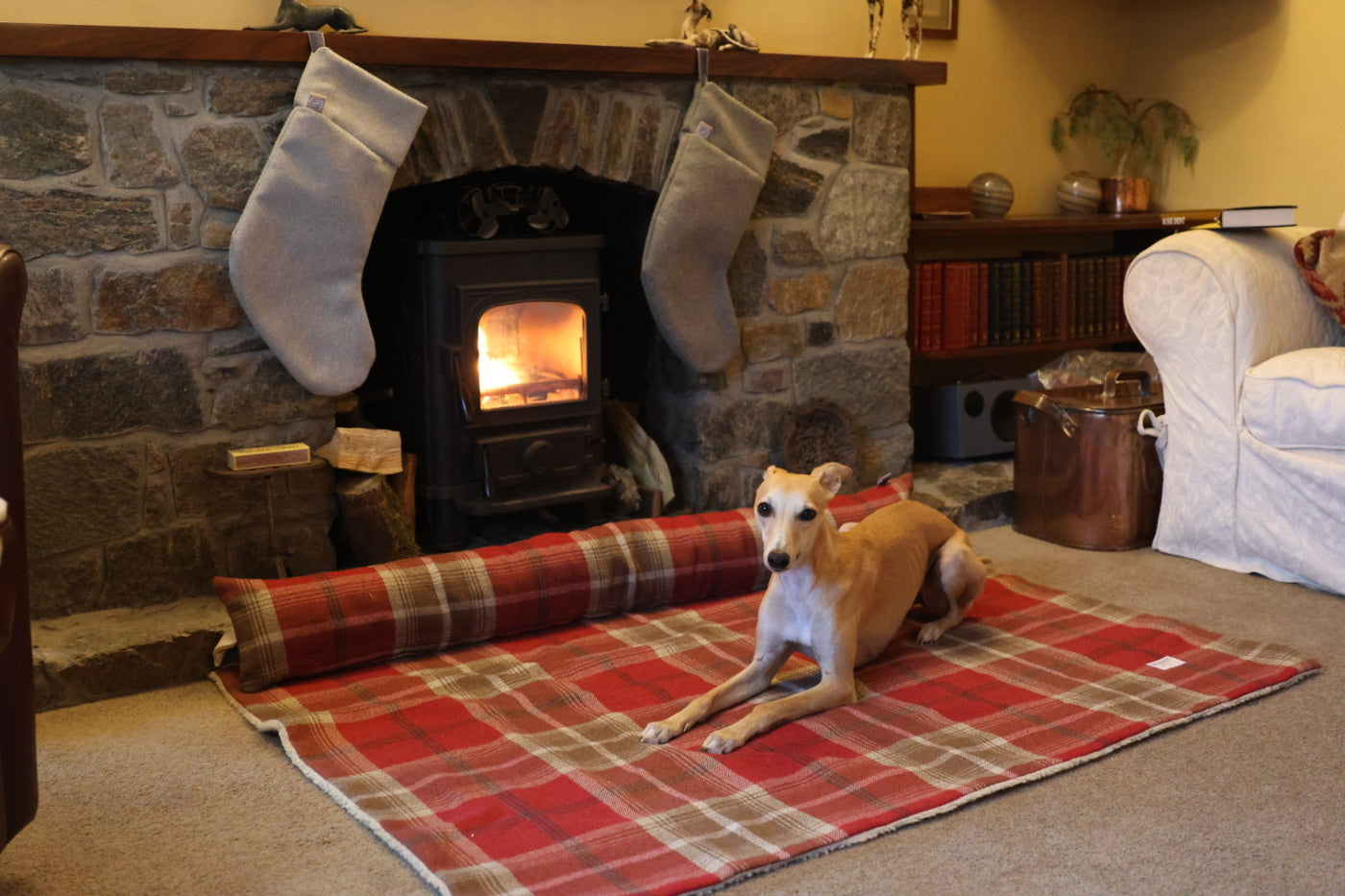 Simply Stylish Herringbone Tweed Christmas Stockings