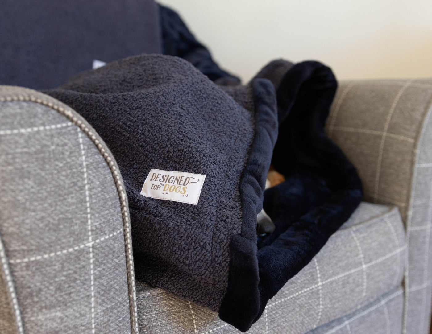 NEW: Navy Bouclé Snuggle Sacks