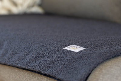 NEW: Navy Bouclé Blankets