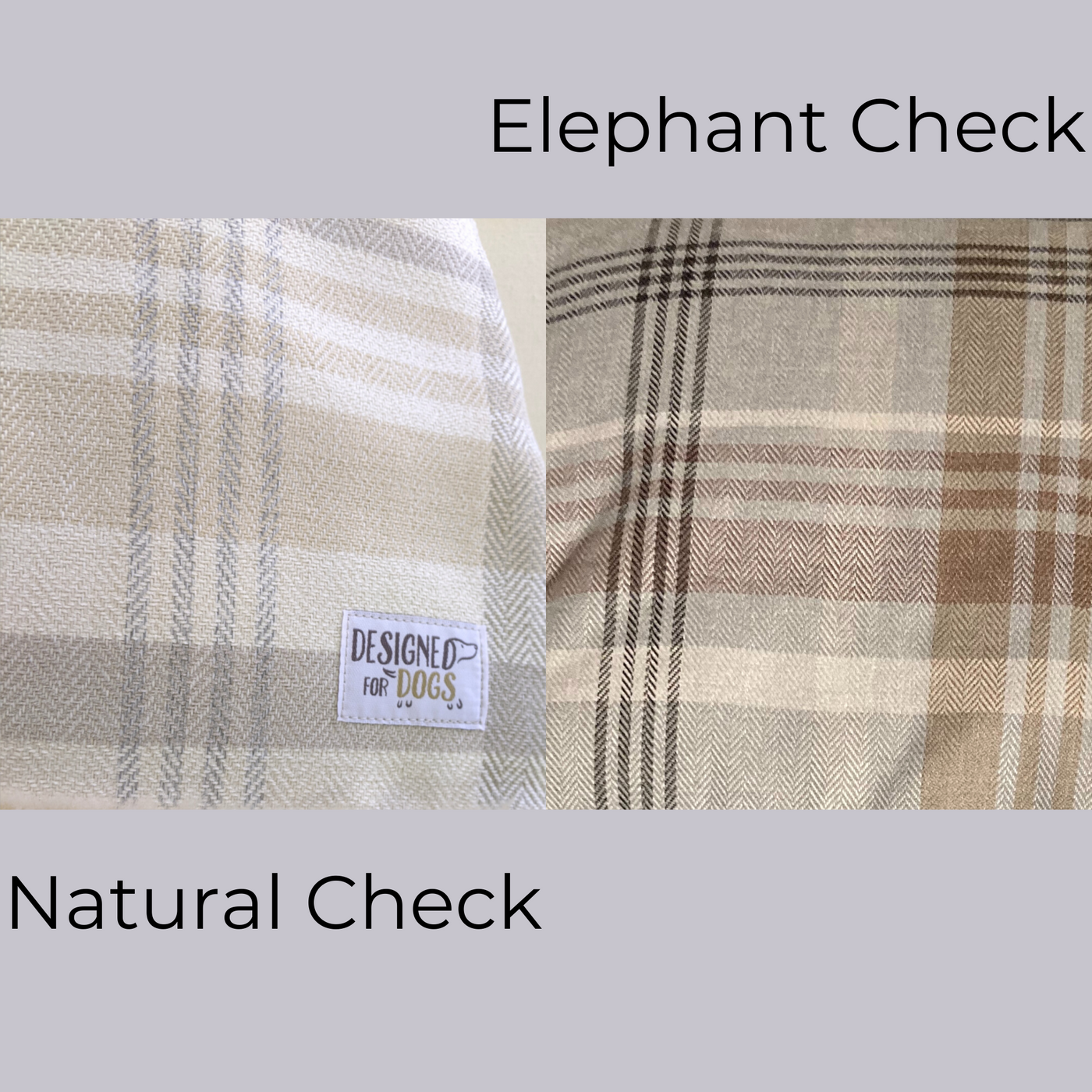Elephant Check Doggy Den Bed