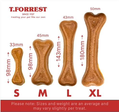 Photo of different sizes of cheese bones Small to extra large