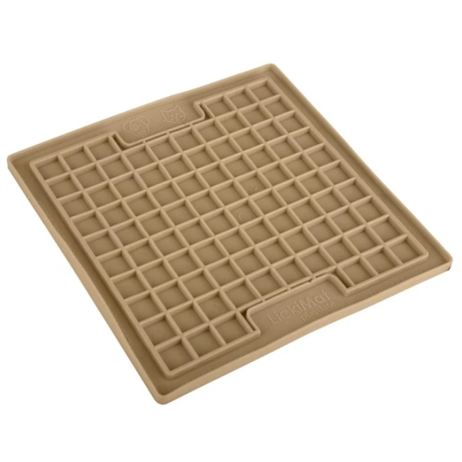 Coffee brown lickimat playdate classic on a white background