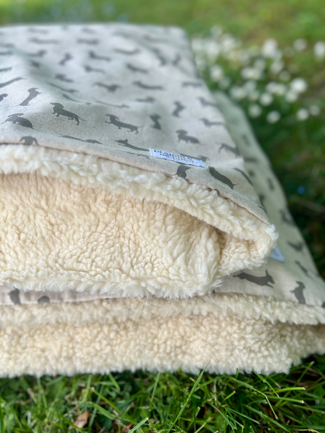 Dachshund Print Doggy Den Bed