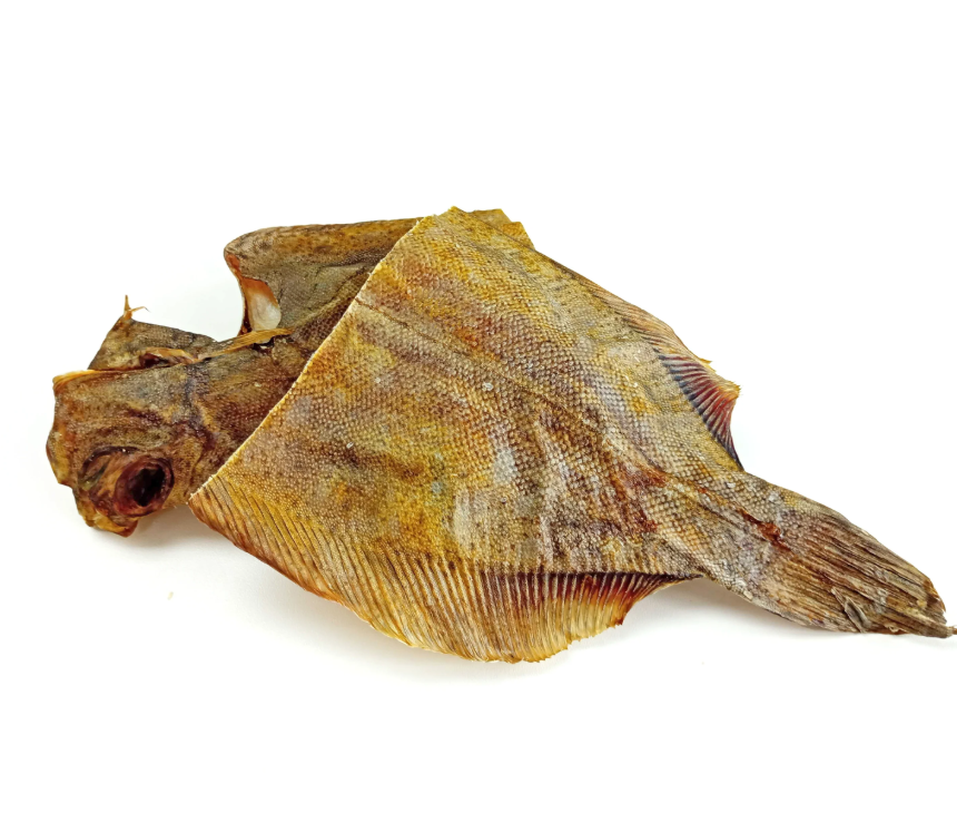Dried fish on a white background