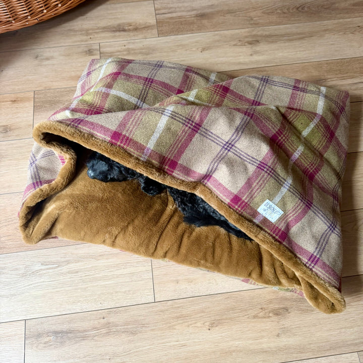 Heather Tartan Doggy Den Bed