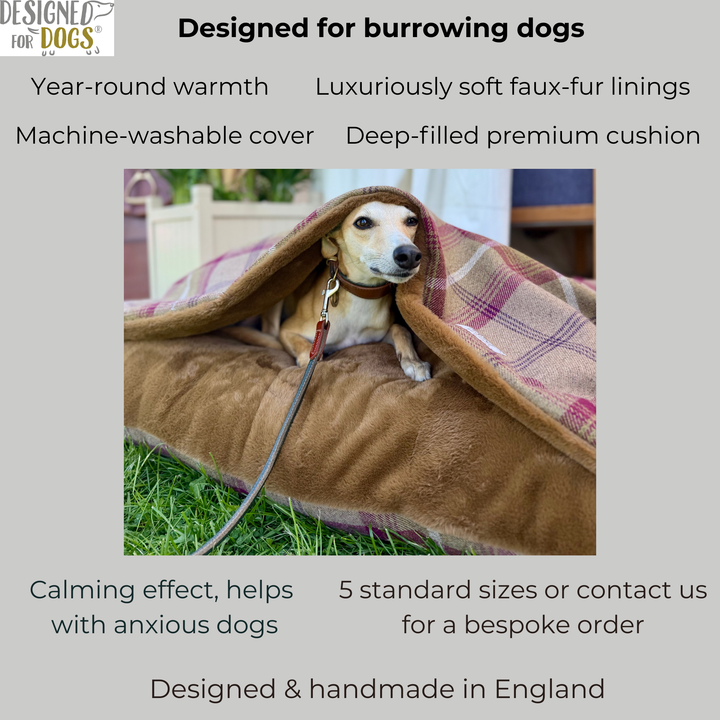 Heather Tartan Doggy Den Bed