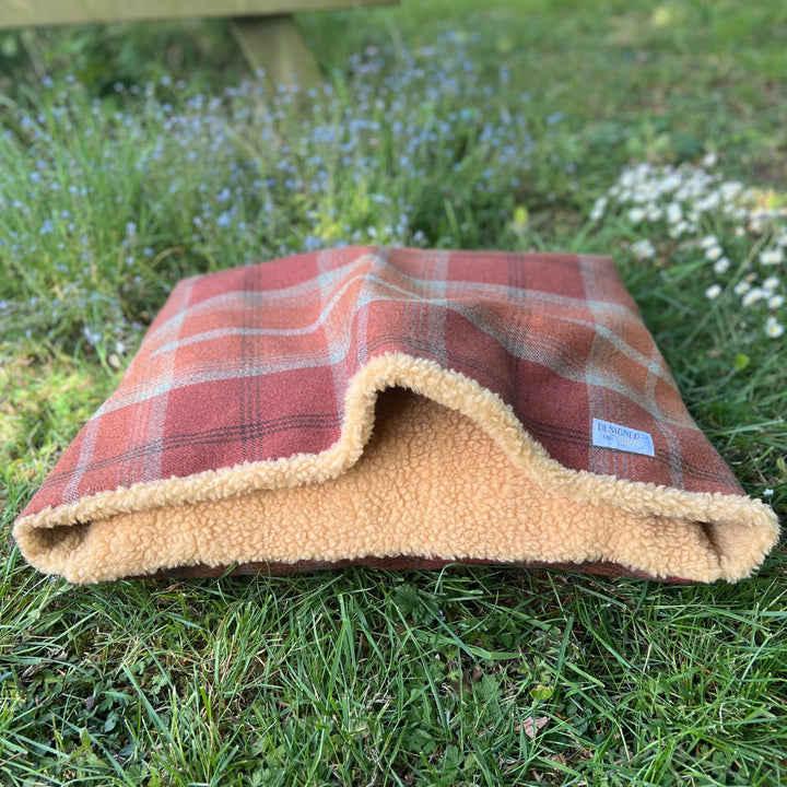 Warm Spice Tartan Doggy Den Bed