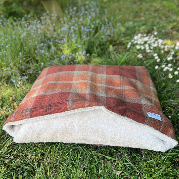 Warm Spice Tartan Doggy Den Bed