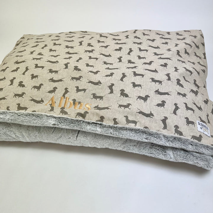 Dachshund Print Doggy Den Bed