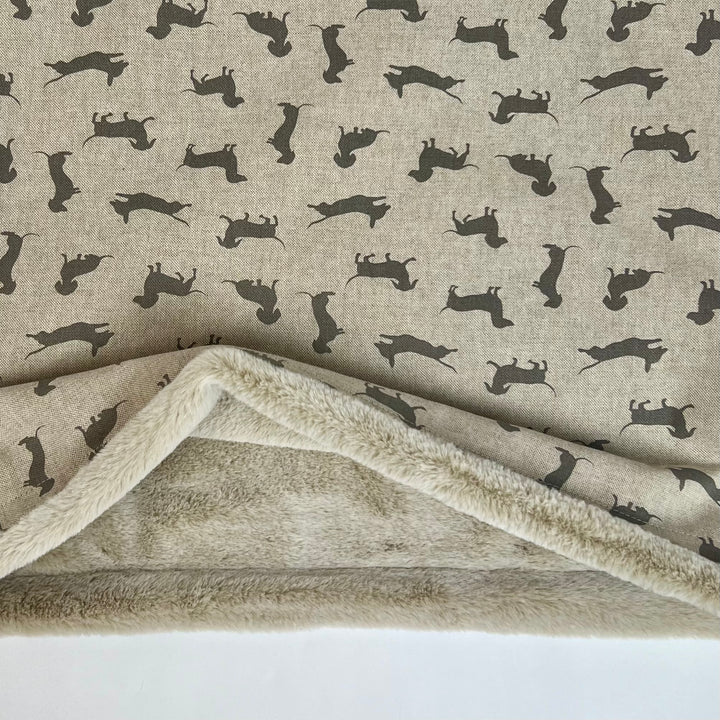 Dachshund Print Doggy Den Bed