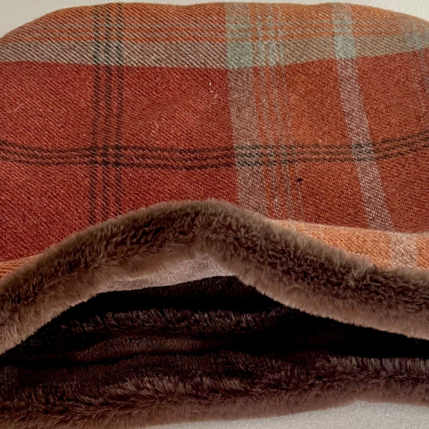 Warm Spice Tartan Doggy Den Bed