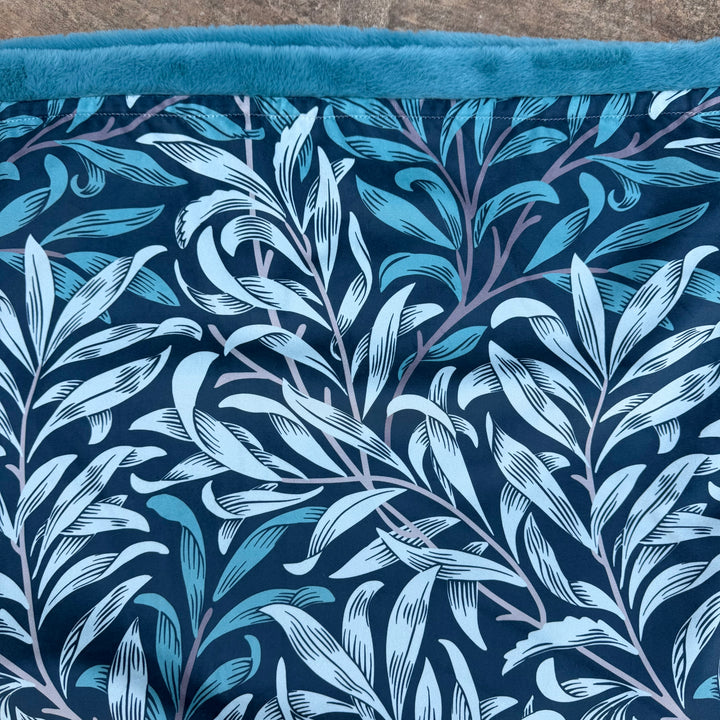 William Morris Teal Blue Willow Bough Velvet Snuggle Sacks