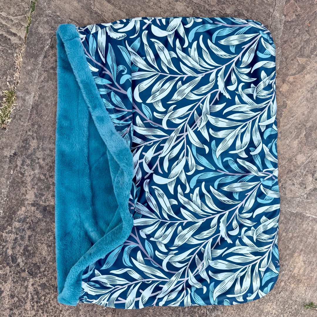 William Morris Teal Blue Willow Bough Velvet Snuggle Sacks
