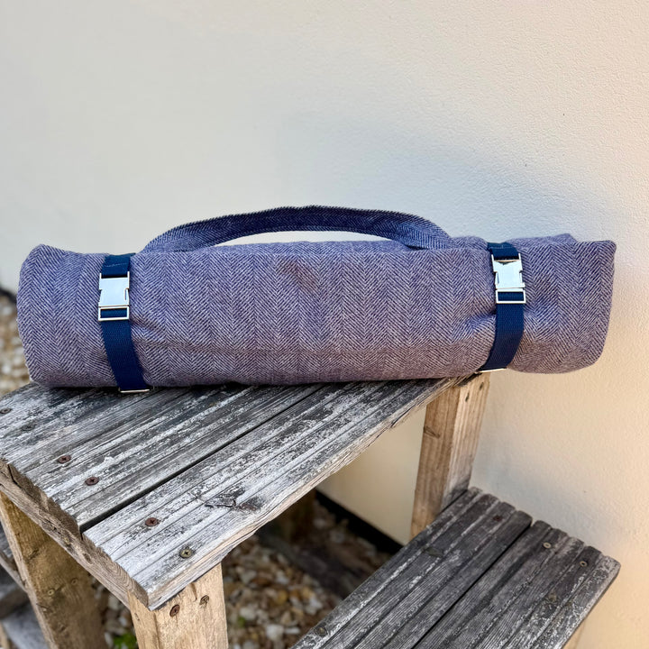 Oxford Blue Tweed Picnic Pads