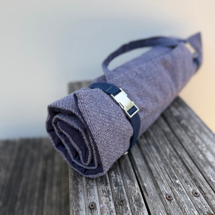 Oxford Blue Tweed Picnic Pads