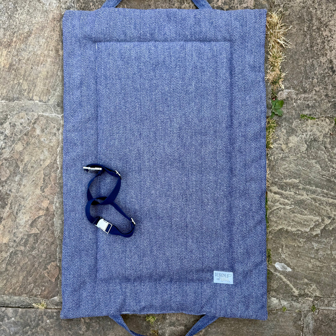 Oxford Blue Tweed Picnic Pads