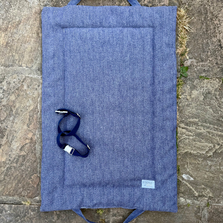 Oxford Blue Tweed Picnic Pads