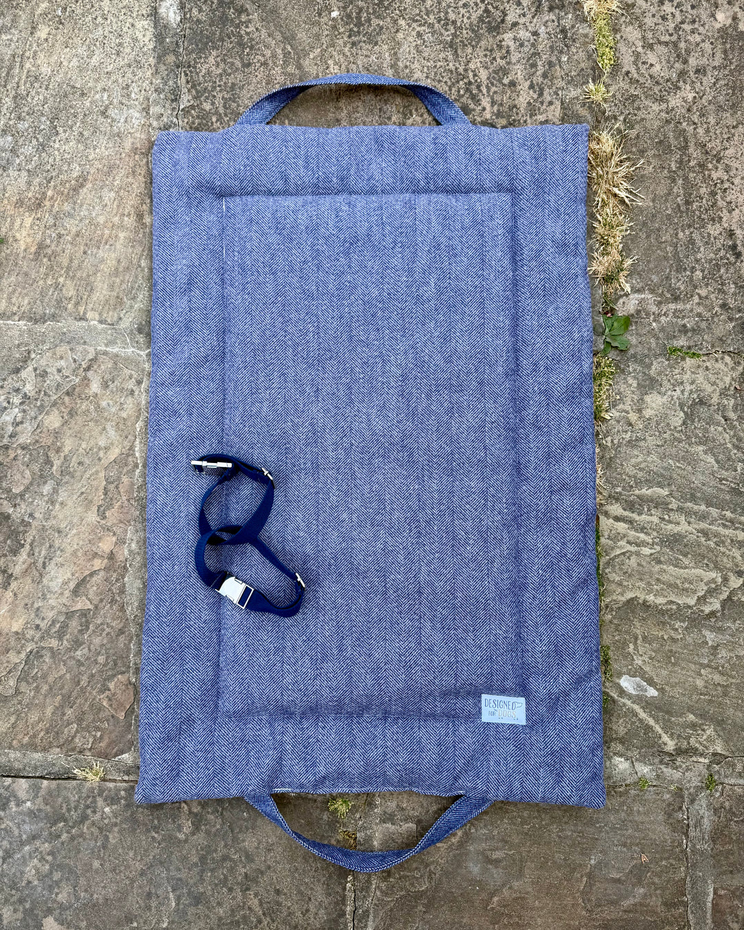 Oxford Blue Tweed Picnic Pads