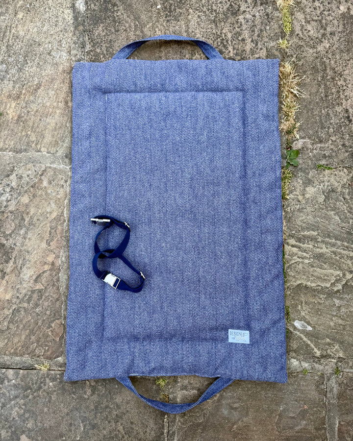 Oxford Blue Tweed Picnic Pads