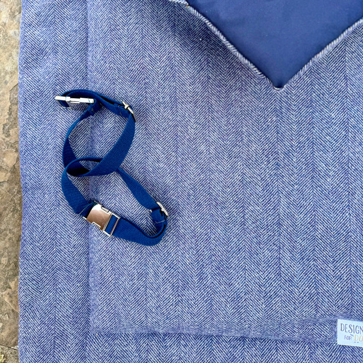 Oxford Blue Tweed Picnic Pads