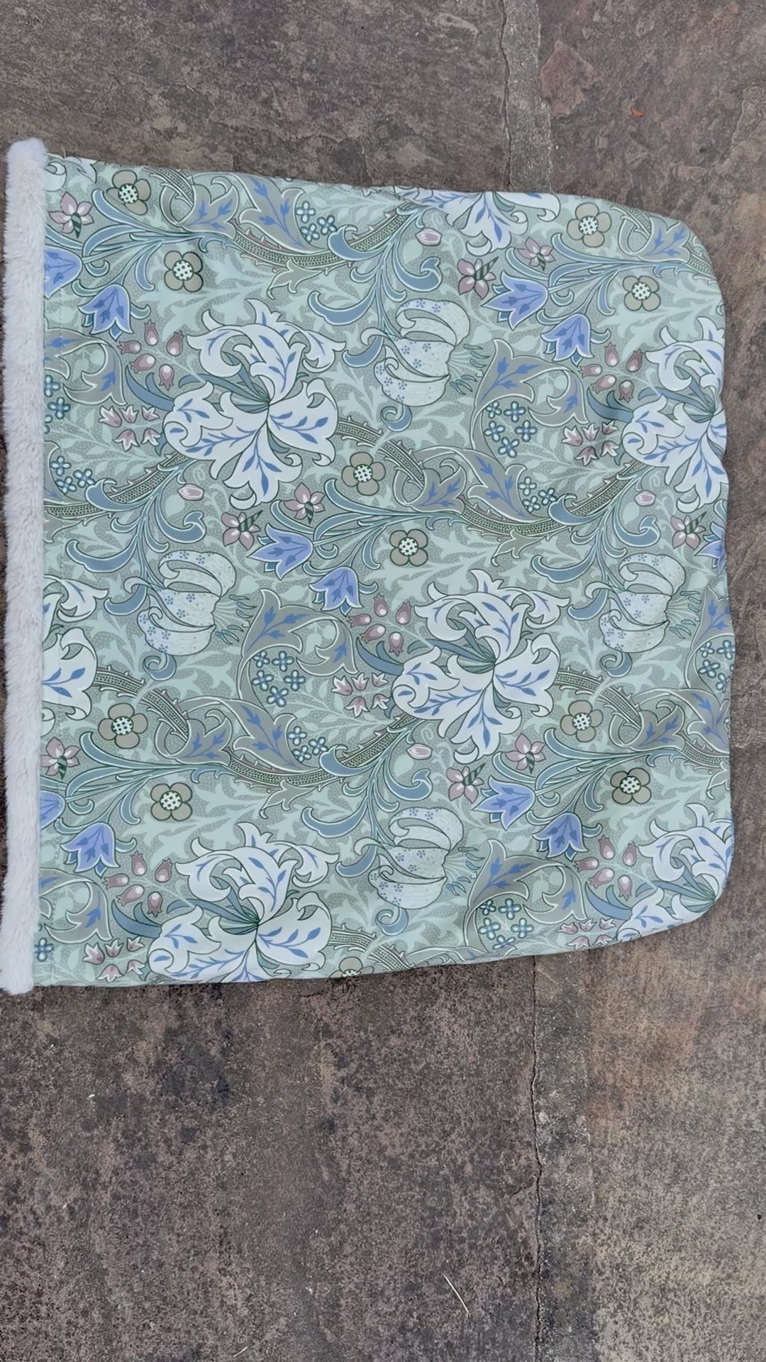 William Morris Moss Green Willow Bough Velvet Snuggle Sacks