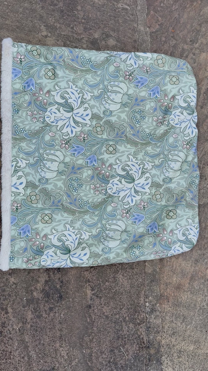 William Morris Moss Green Willow Bough Velvet Snuggle Sacks