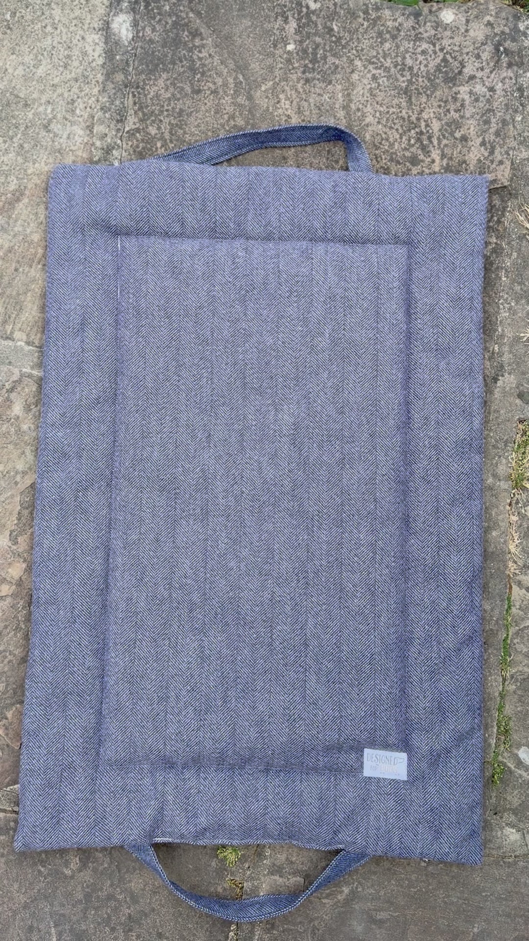 Oxford Blue Tweed Picnic Pads