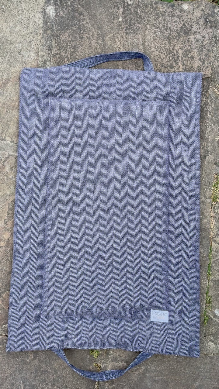 Oxford Blue Tweed Picnic Pads