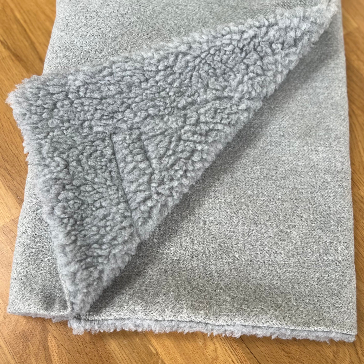 Dove Grey Herringbone Tweed Blankets