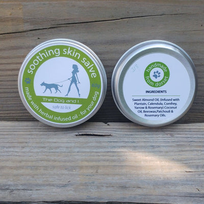 Soothing Skin Salve Front and Back Packaging 