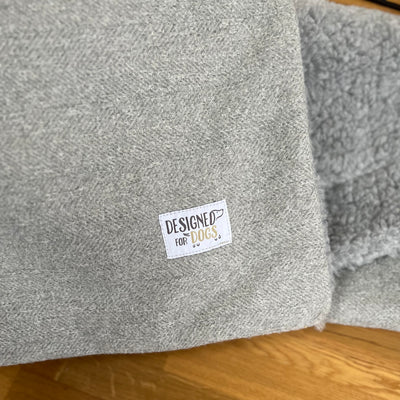 Dove Grey Herringbone Tweed Blankets